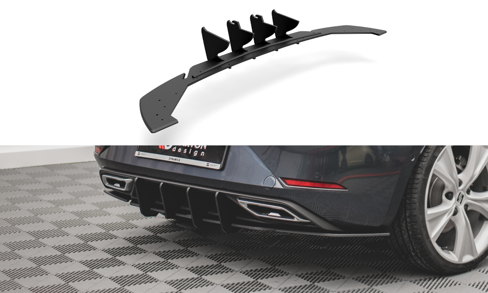 Street Pro Heckschürze Heck Ansatz Diffusor passend für Seat Leon FR Hatchback Mk4