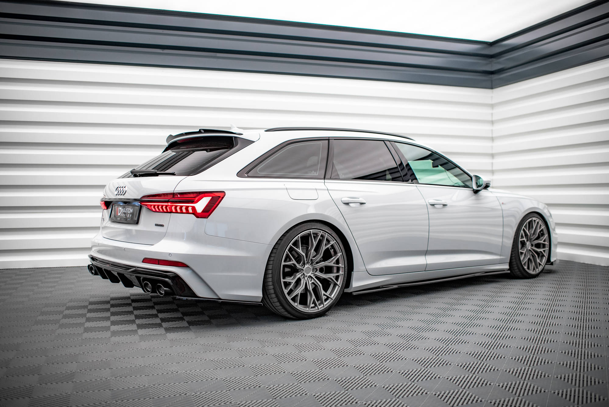 Street+ Heck Ansatz Diffusor + Endrohre passend für Audi A6 S-Line / S6 C8 / C8 FL