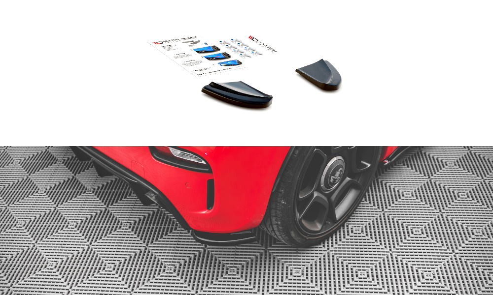 Diffusor Flaps passend für ABARTH 595 Mk1 FL schwarz Hochglanz