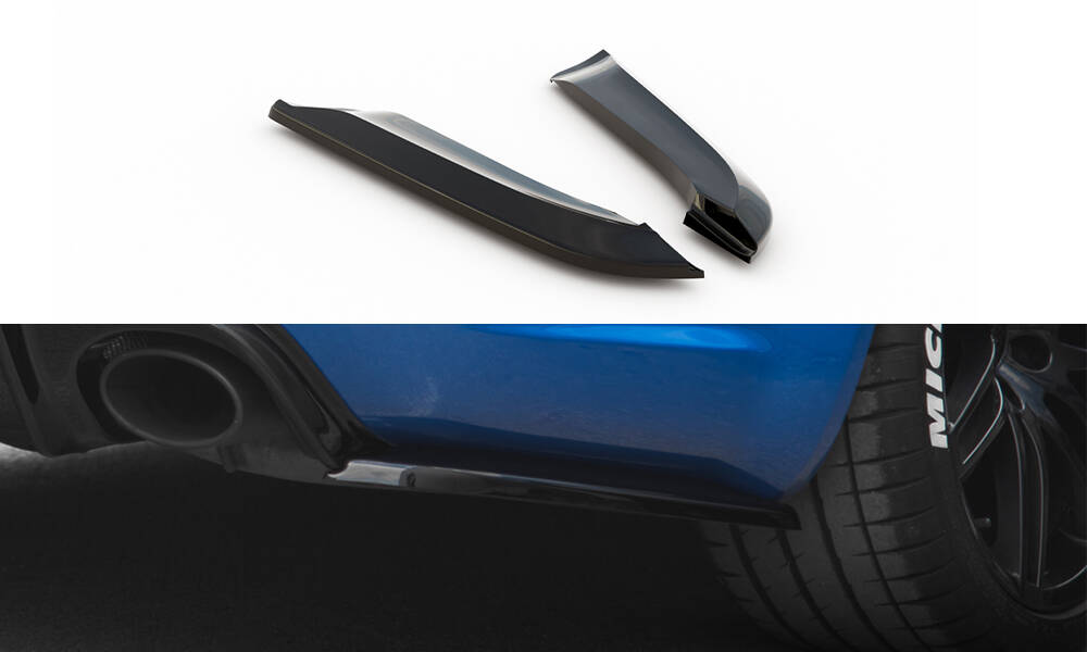 Heck Ansatz Flaps Diffusor V.2 für Audi RS4 Limousine B7 schwarz Hochglanz