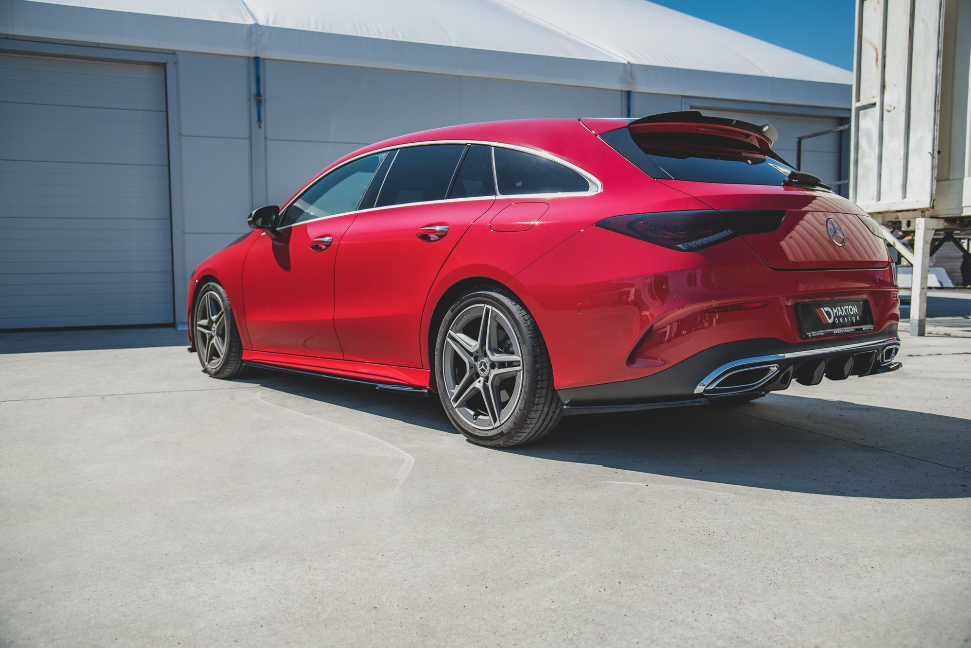 Seitenschweller Ansatz für Mercedes-Benz CLA AMG-Line C118 schwarz matt