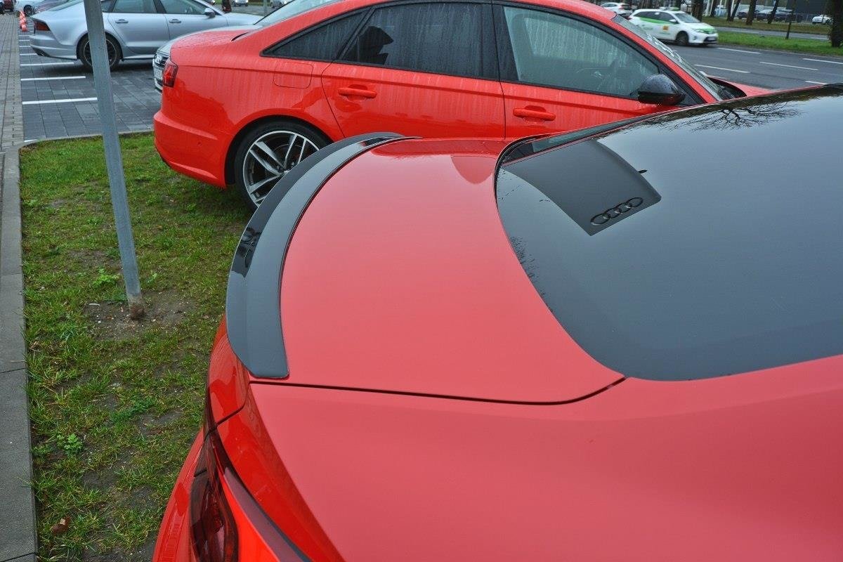 Spoiler CAP für Audi S5 Coupe / A5 S-Line / A5 Coupe F5 Facelift schwarz Hochglanz