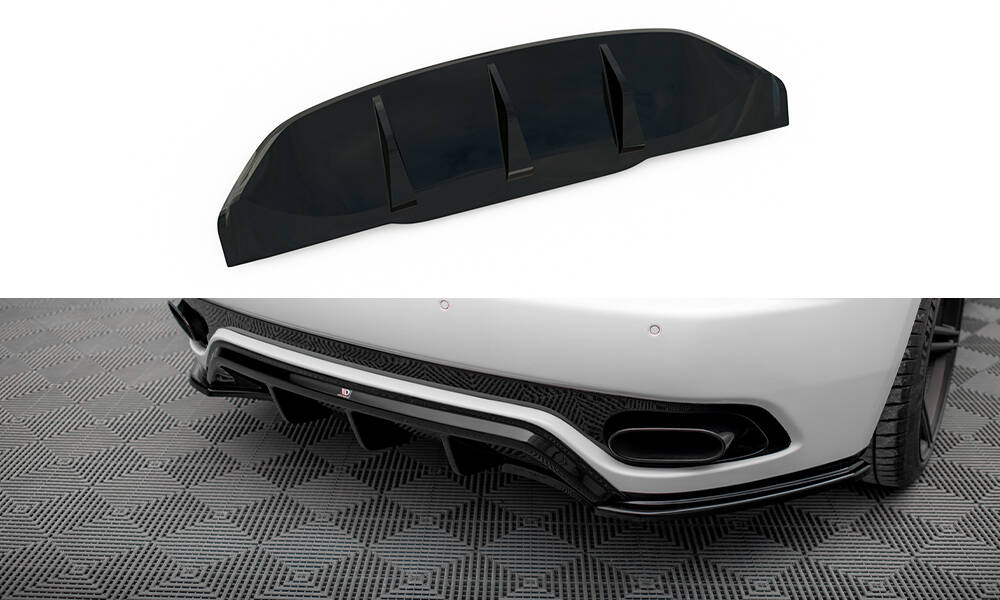 Heckansatz Diffusor passend für Maserati Granturismo Mk1 schwarz Hochglanz