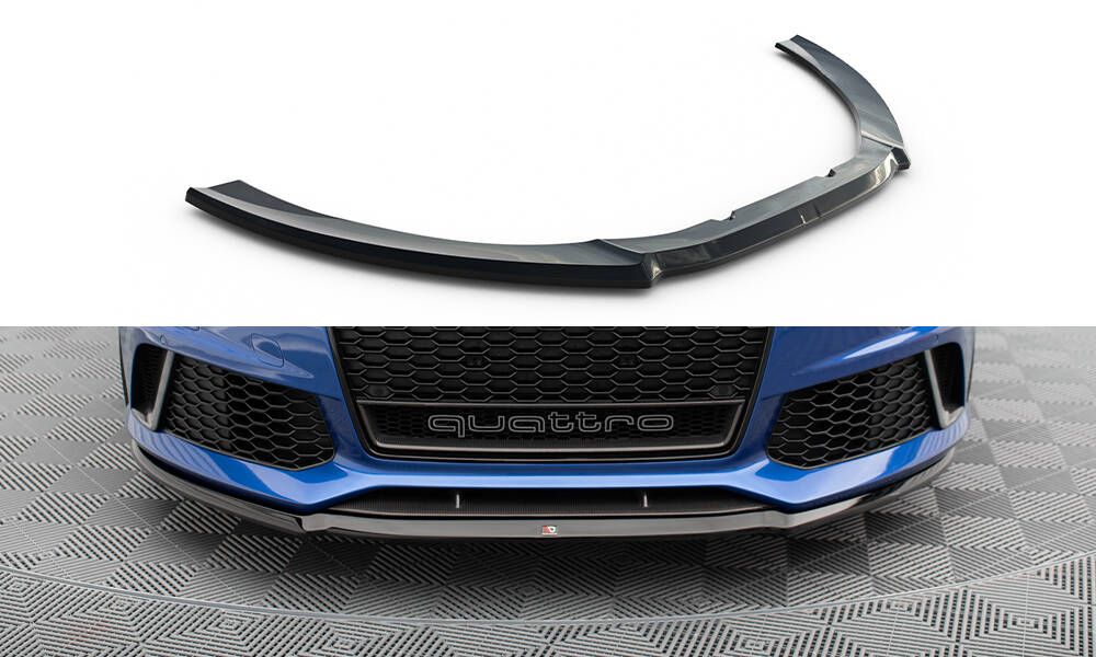 Street+ Spoilerlippe Front Ansatz V.2 passend für Audi RS6 C7 / C7 FL schwarz Hochglanz