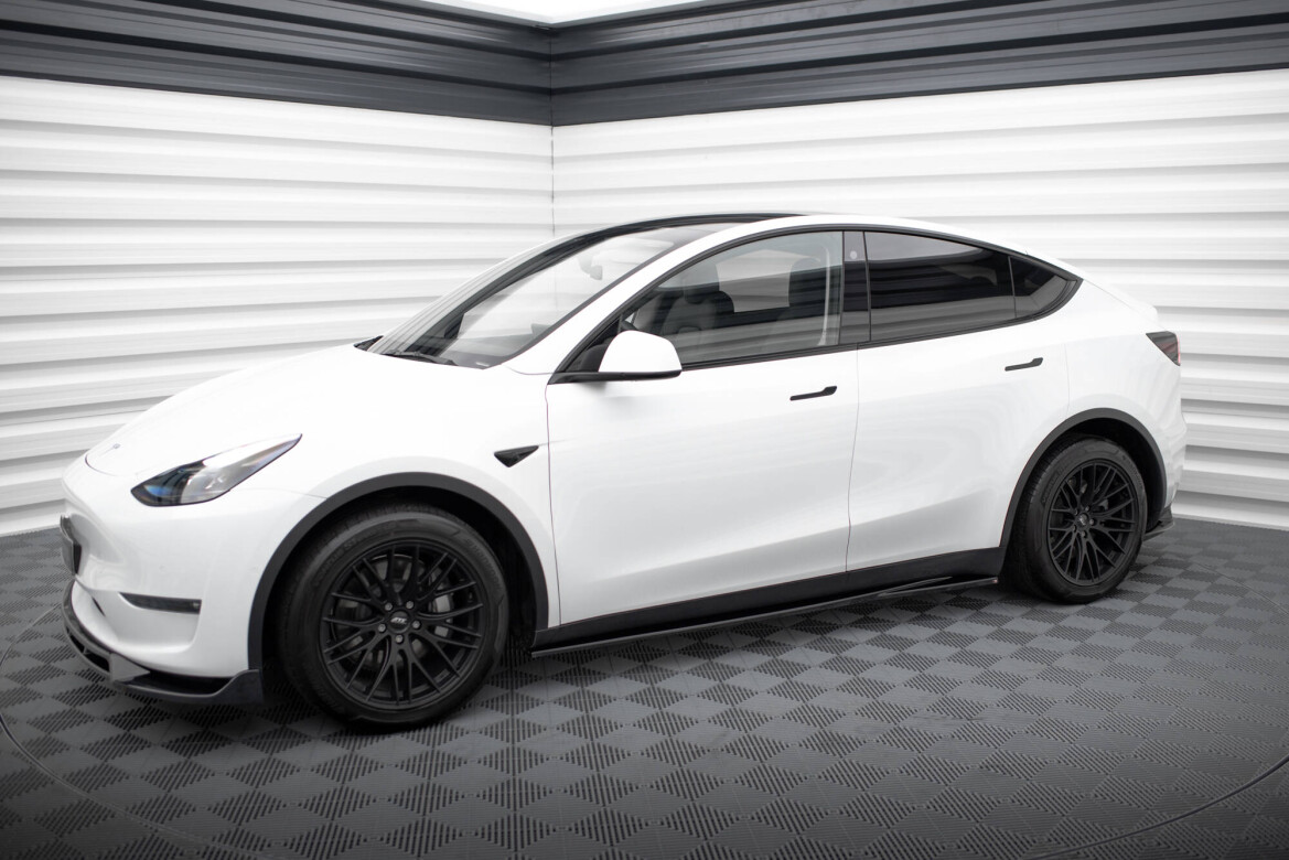 Seitenschweller Ansatz V.1 passend für Tesla Model Y schwarz Hochglanz