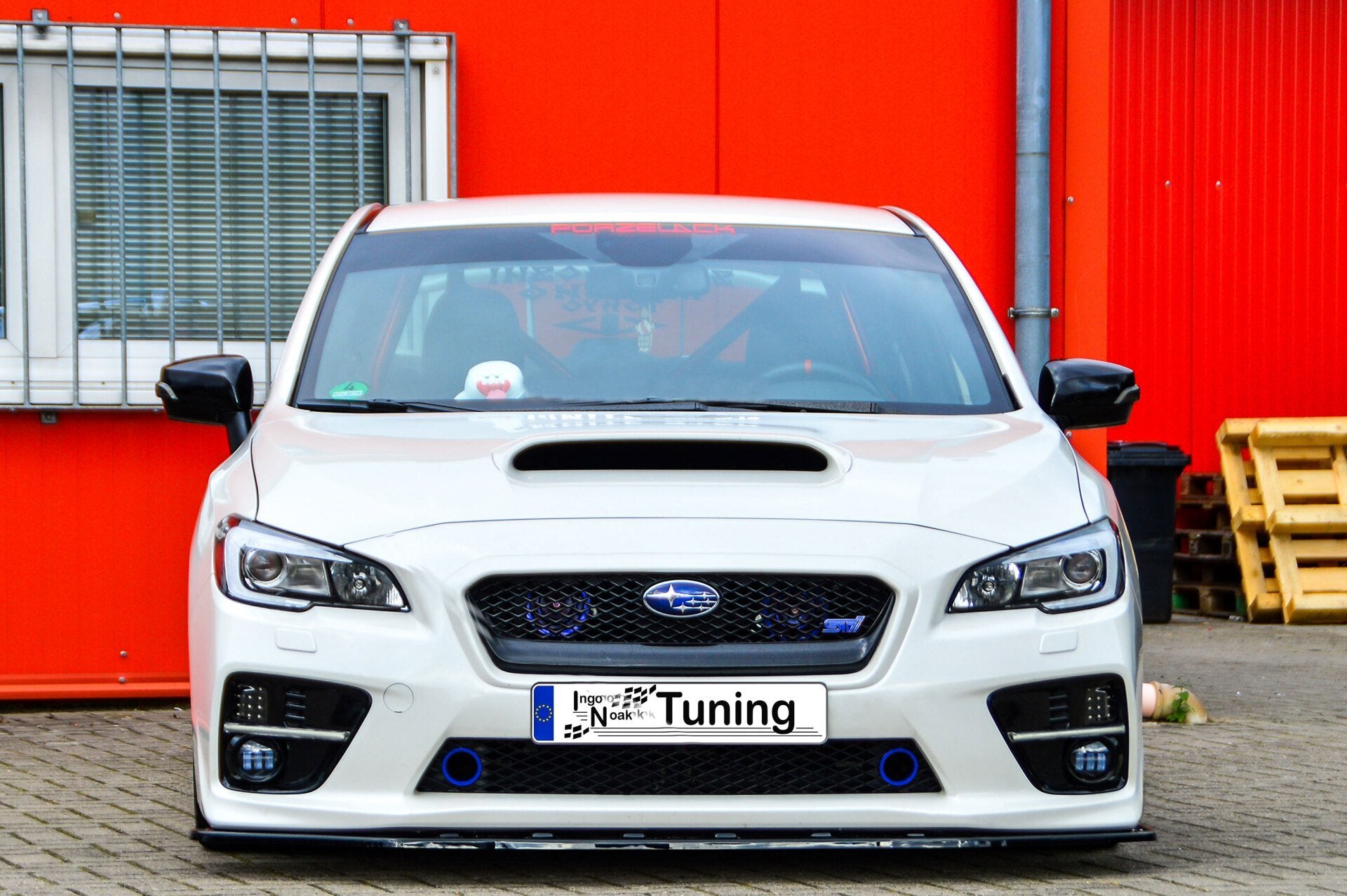 Cup Frontspoilerlippe für Subaru Impreza WRX STI Schwarz Glanz