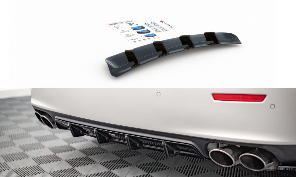 Heckansatz Diffusor passend für Maserati Ghibli Mk3 schwarz Hochglanz