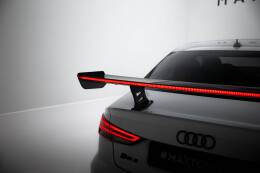 Carbon Heck Spoiler Heckflügel Standfuß Innen + LED passend für Audi A3 / A3 S-Line / S3 / RS3 Limousine 8V / 8V FL