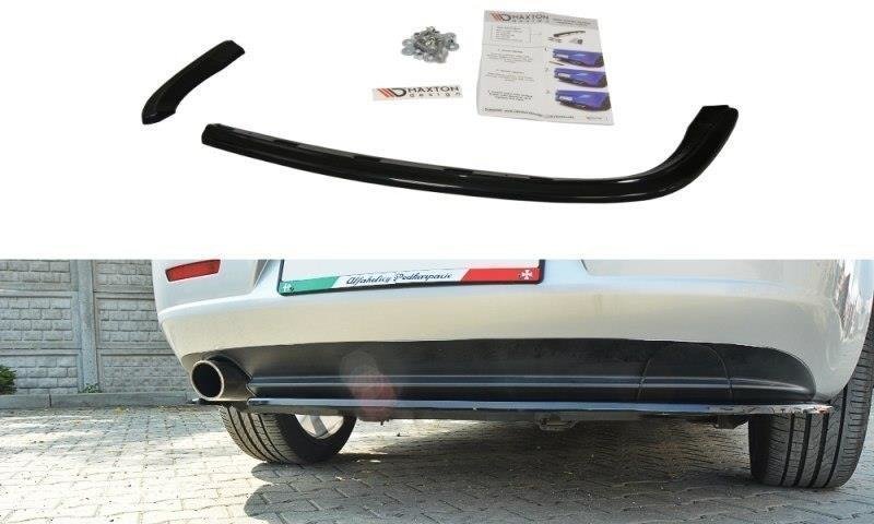 Street+ Mittlerer Diffusor Heck Ansatz passend für Alfa Romeo 159 schwarz Hochglanz