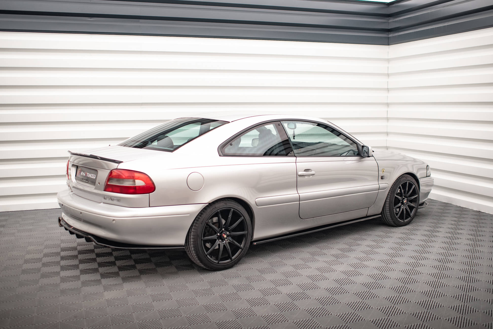 Street+ Seitenschweller Leisten passend für Volvo C70 Mk1 schwarz Hochglanz