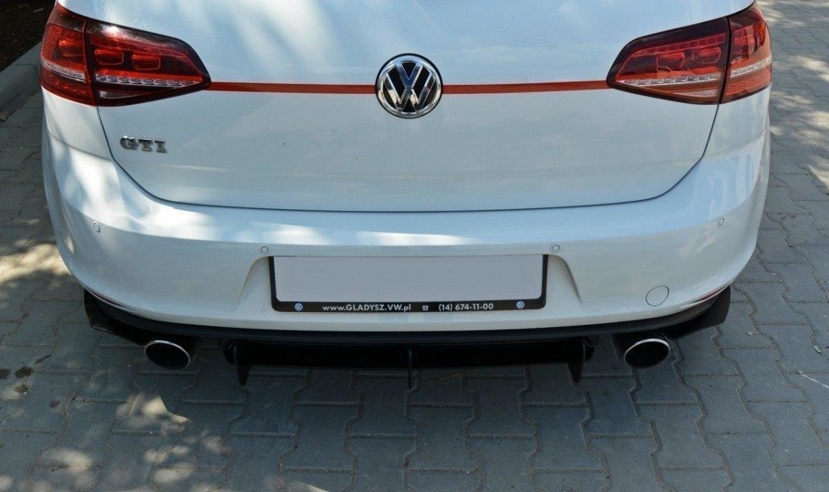 Diffusor für VW GOLF 7 GTI Diffusor Heck Ansatz für Heckschürze für & Heck Ansatz Flaps