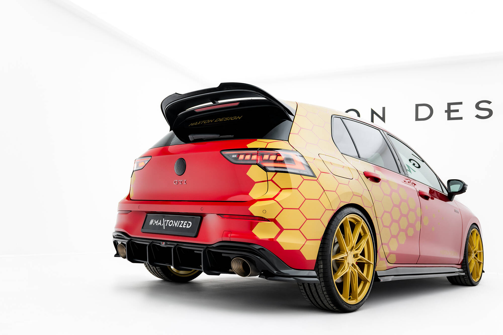 Heck Spoiler Aufsatz Abrisskante V.2 passend für VW Golf R-Performance Hatchback Mk8 FL schwarz Hochglanz