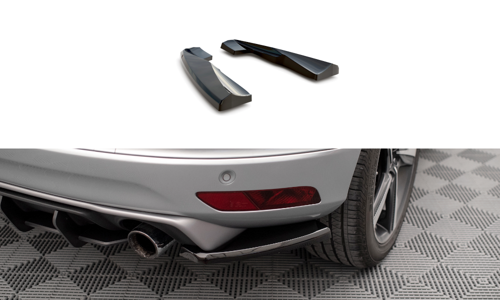 Street+ Heck Ansatz Flaps passend für Volvo XC60 R-Design Mk1 FL schwarz Hochglanz