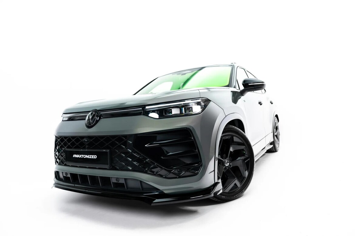 Frontlippe V.1 passend für VW Tayron R-Line Mk1 schwarz Hochglanz