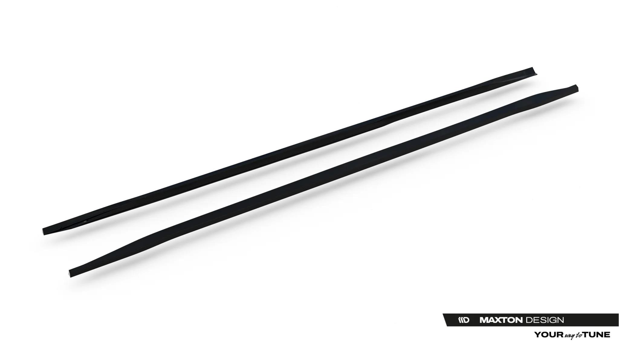 Street+ Seitenschweller Leisten passend für Audi A8 S-Line Long D5 / D5 Facelift schwarz Hochglanz