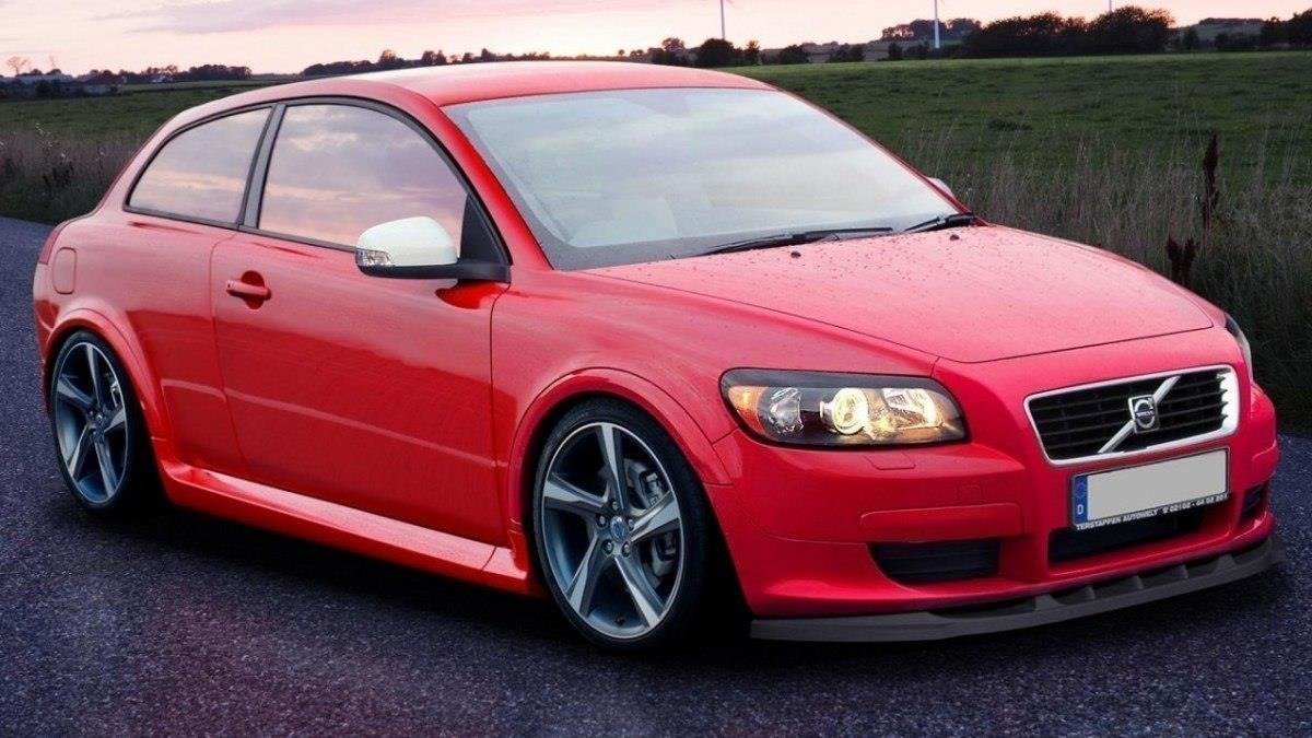 Street+ Spoilerlippe Front Ansatz passend für Volvo C30 schwarz Hochglanz