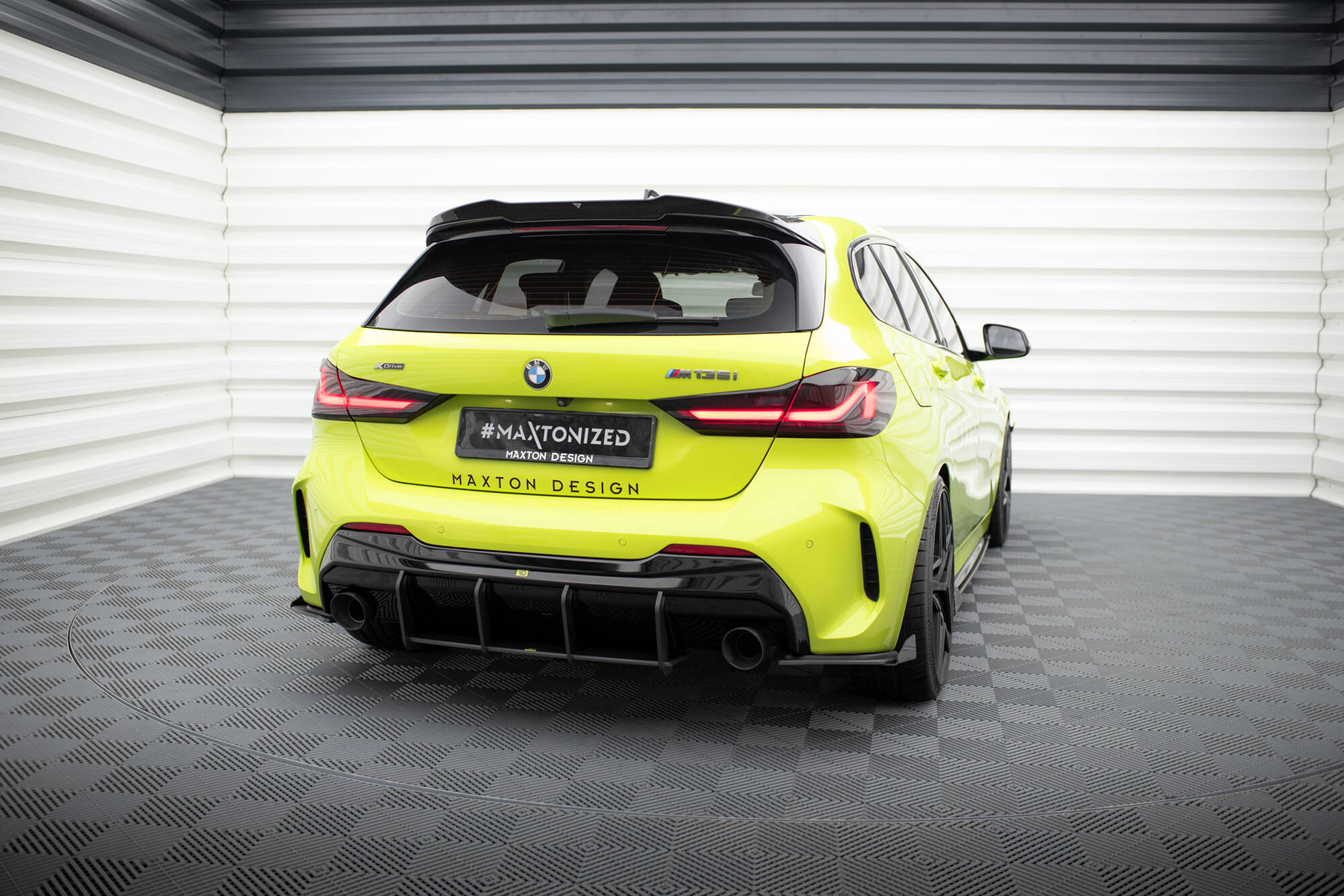 Street Pro Heckschürze Heck Ansatz Diffusor V.1 passend für BMW 1er F40 M-Paket / M135i