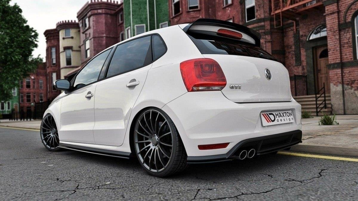 Street+ Seitenschweller Leisten passend für VW Polo GTI Mk5 FL schwarz Hochglanz