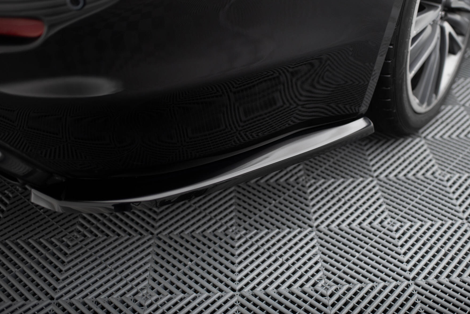 Diffusor Flaps V.2 passend für Infiniti Q50 S Mk1 schwarz Hochglanz
