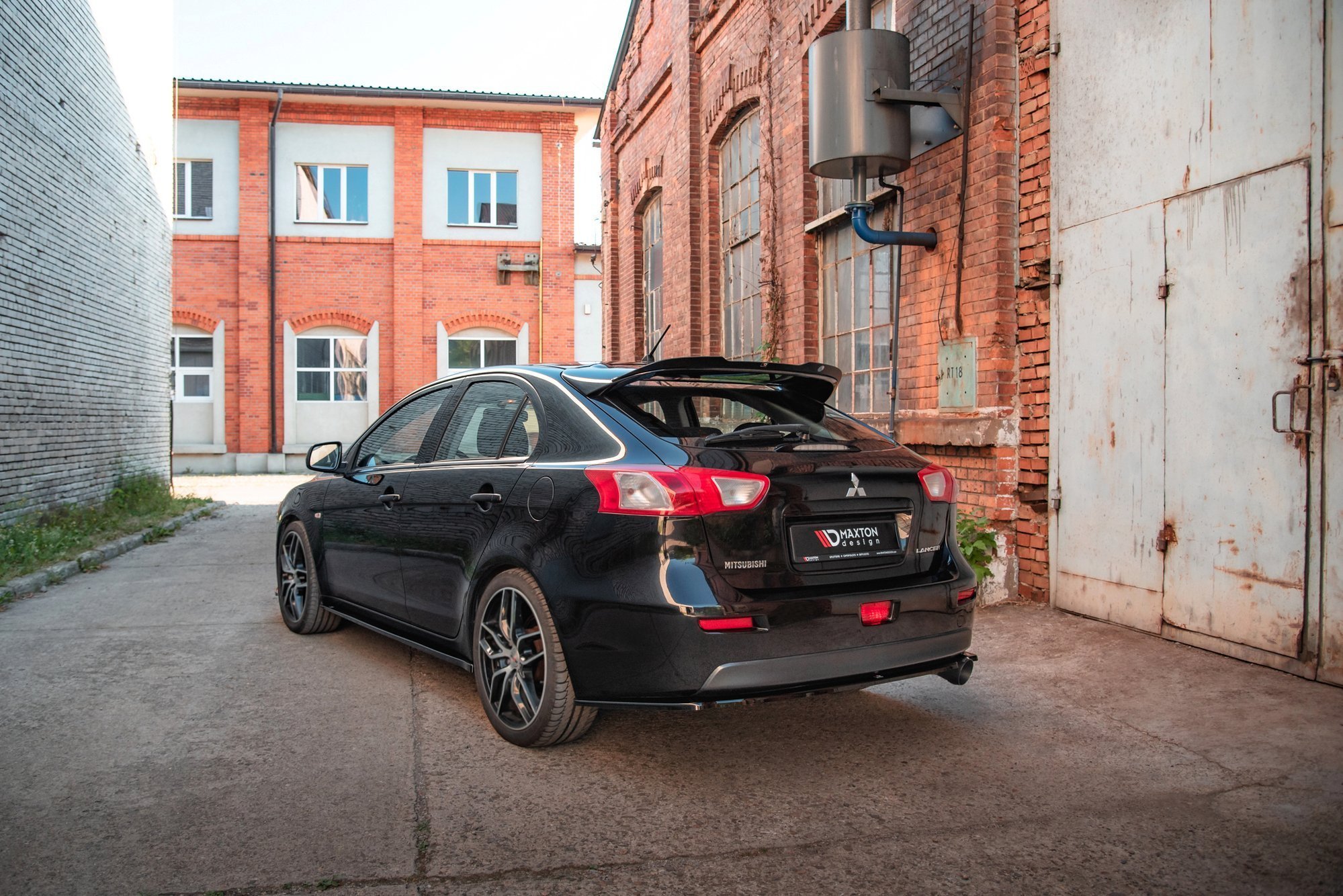 Heck Spoiler Aufsatz Abrisskante passend für Mitsubishi Lancer Sportback Mk8 Carbon Look