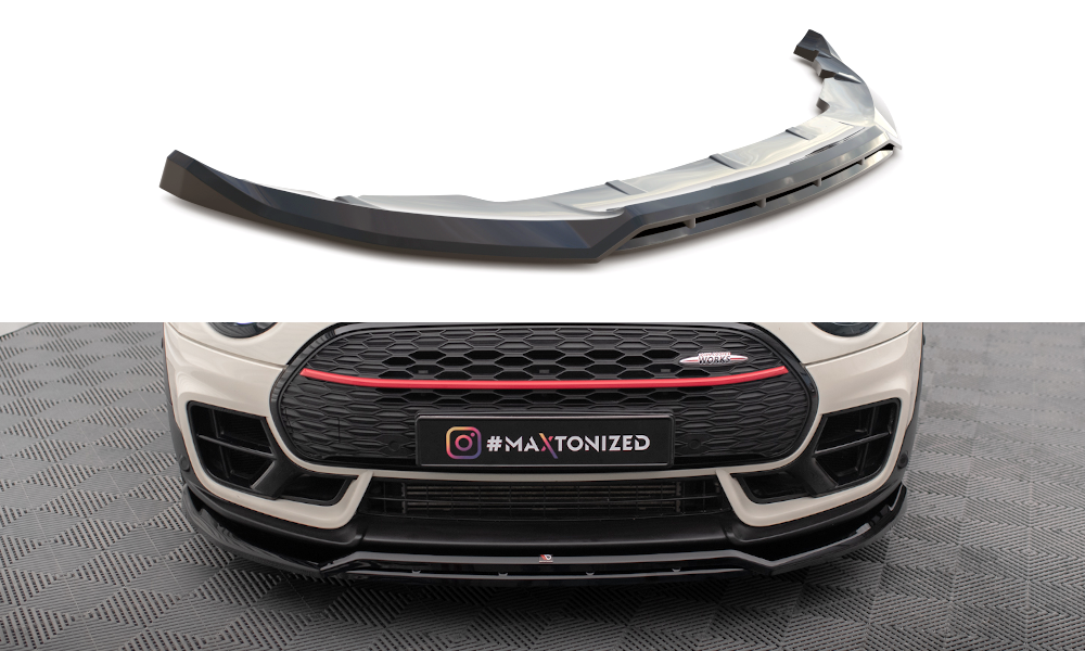 Street+ Spoilerlippe Front Ansatz V.2 passend für Mini Cooper Clubman John Cooper Works F54 FL schwarz Hochglanz