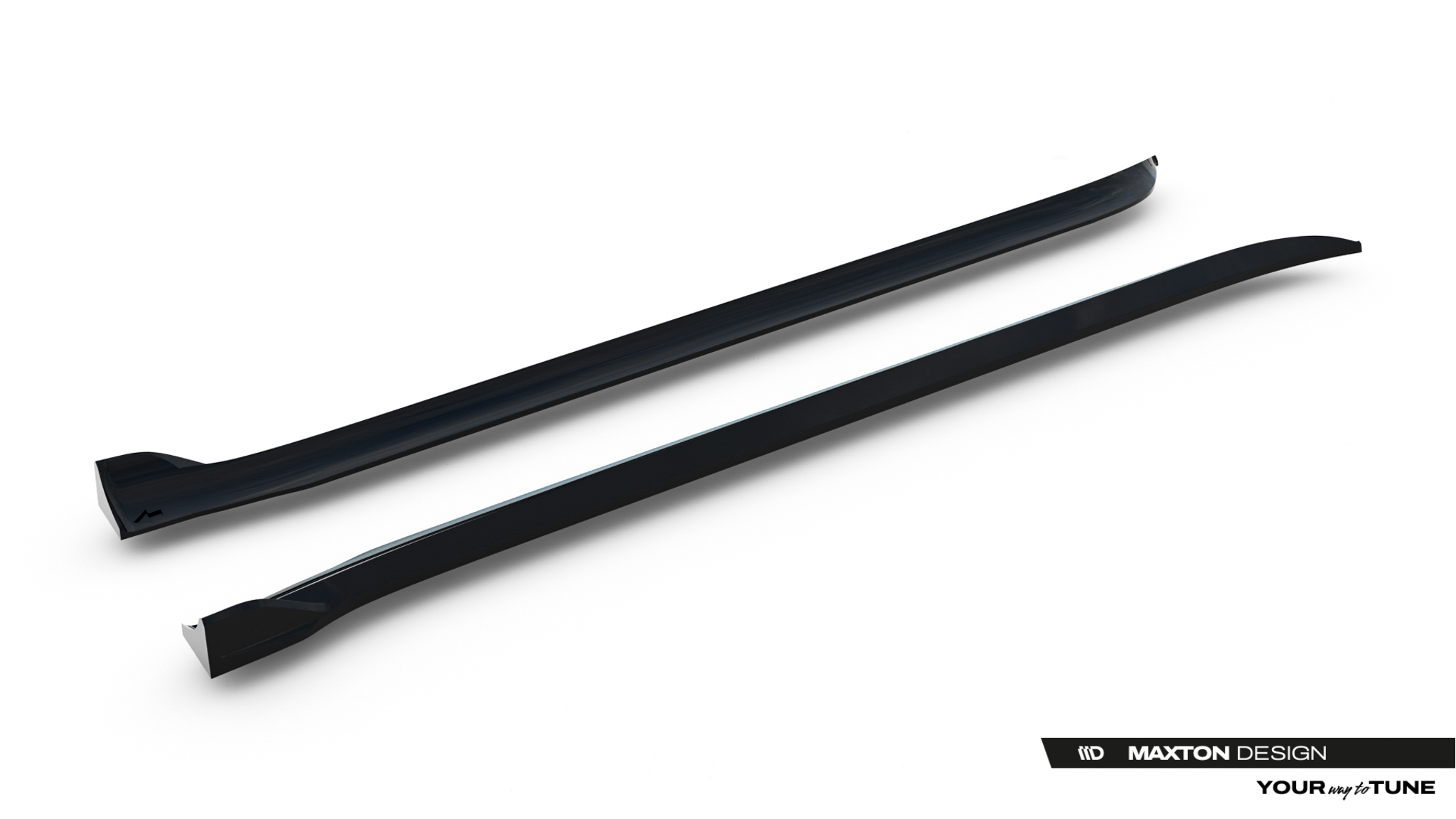 Seitenschweller Ansatz Paar passend für Tesla Model Y Premium Mk1 Facelift schwarz Hochglanz