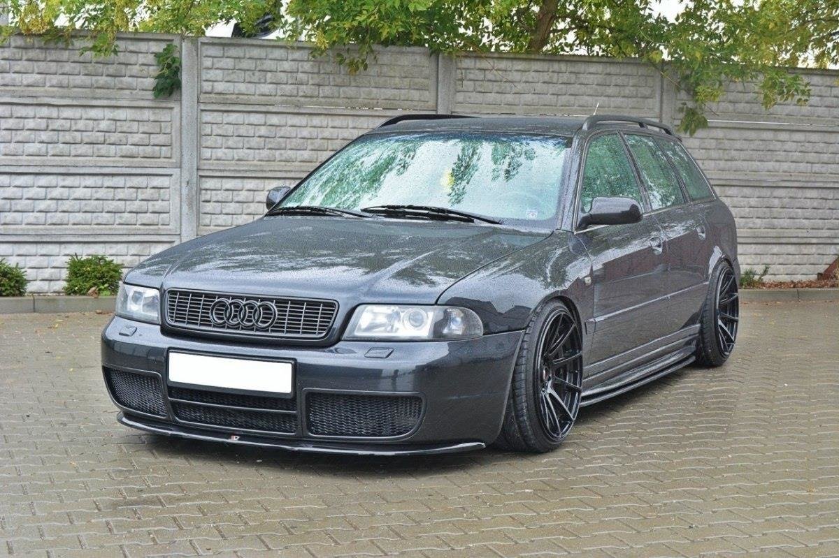 Street+ Spoilerlippe Front Ansatz passend für Audi S4 B5 schwarz Hochglanz
