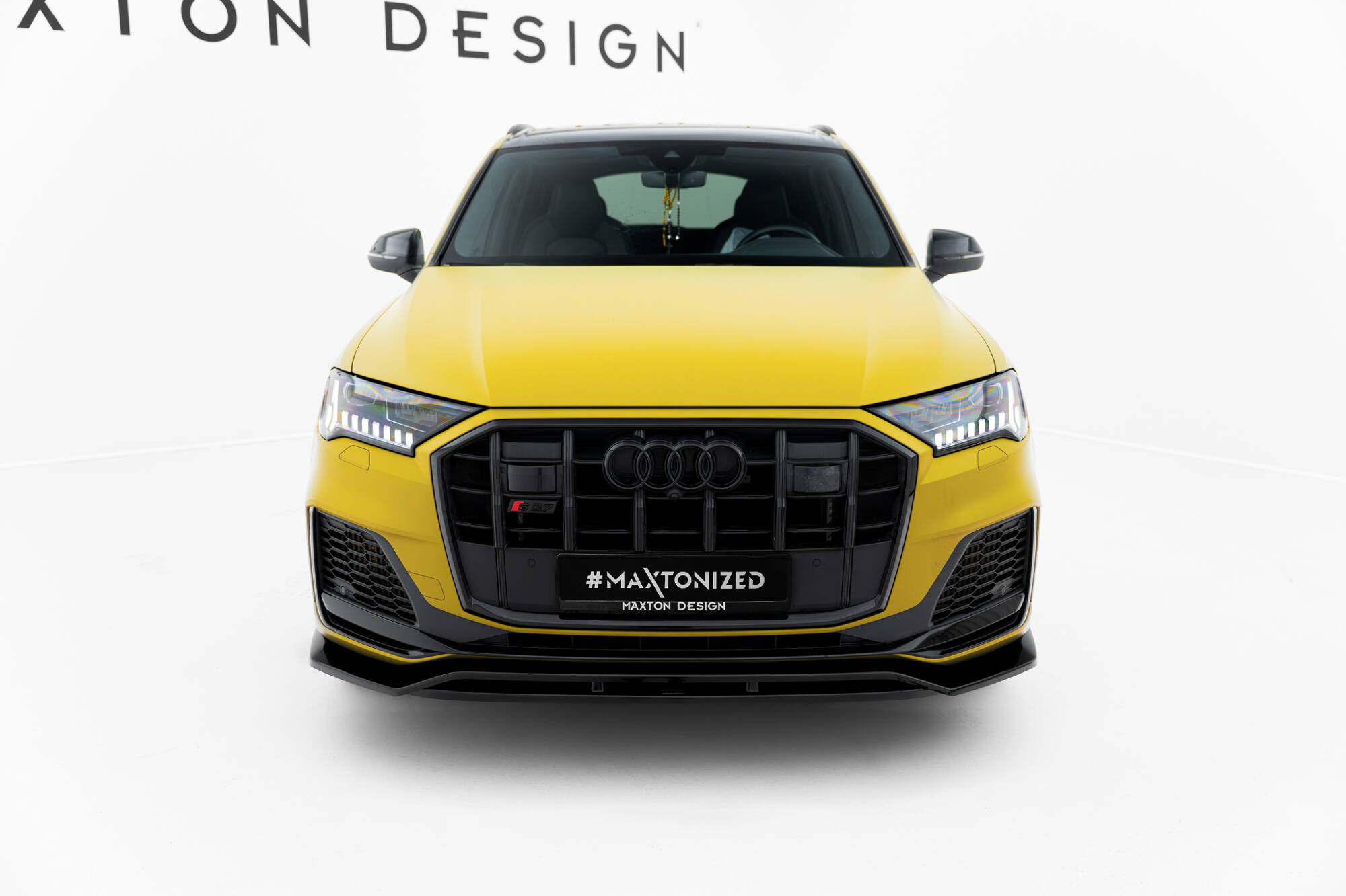 Street+ Spoilerlippe Front Ansatz V.1 passend für Audi SQ7 /Q7 S-Line Mk2 4M FL schwarz Hochglanz