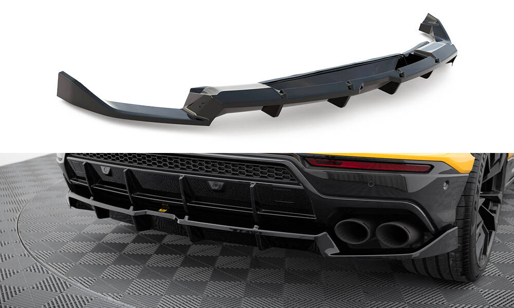 Diffusor Heckansatz passend für Lamborghini Urus Mk1 schwarz Hochglanz