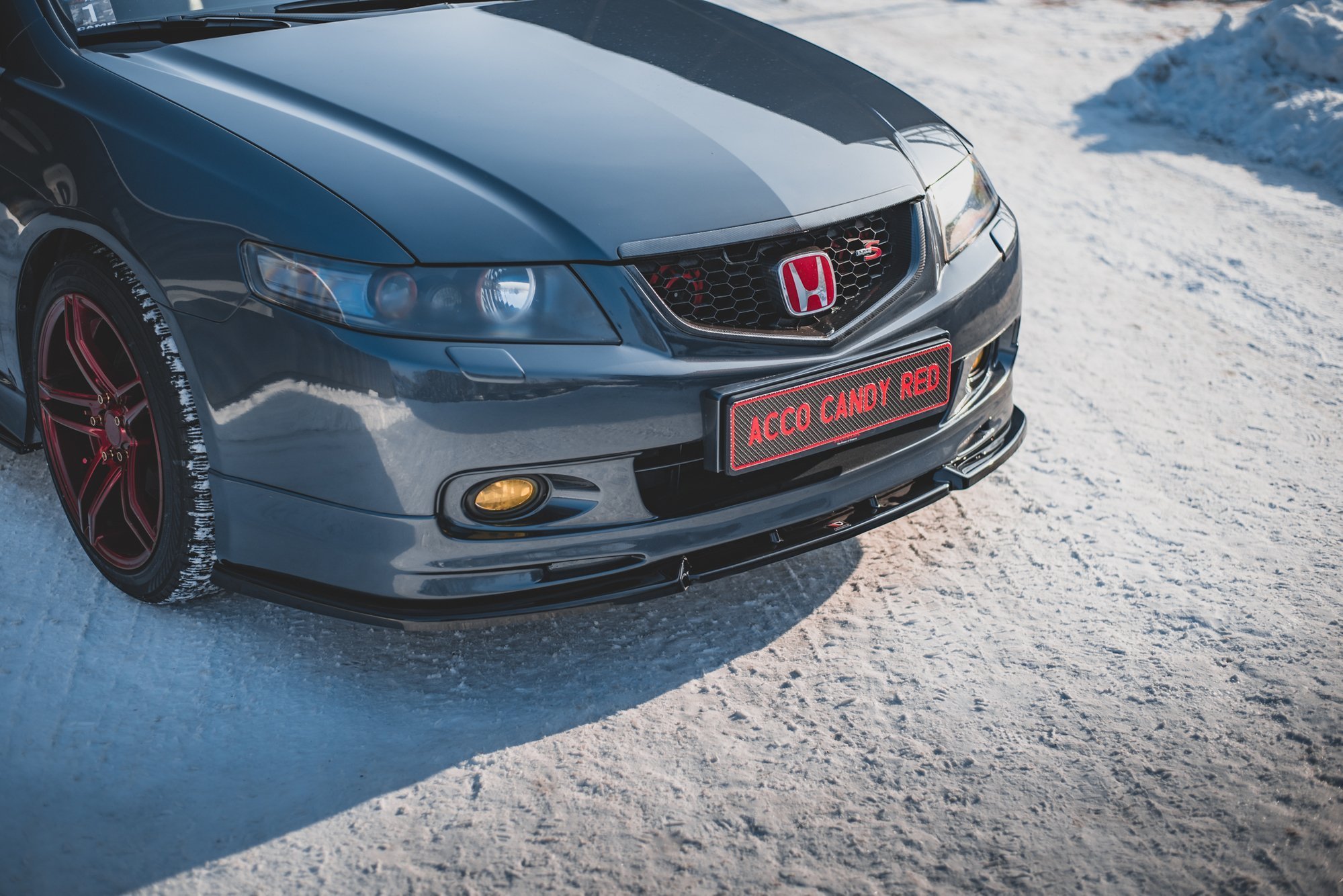 Street+ Spoilerlippe Front Ansatz V.2 passend für Honda Accord Mk7 Type-S schwarz Hochglanz