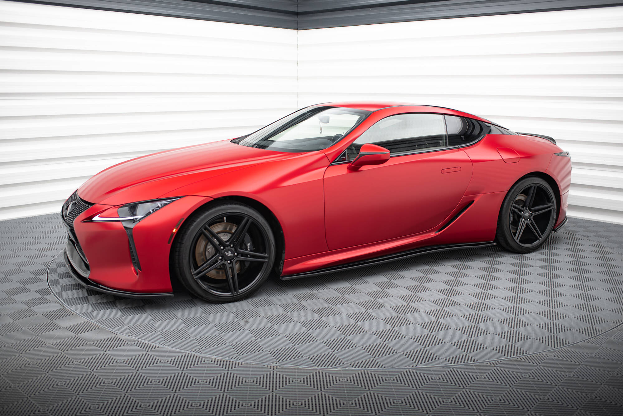 Street+ Seitenschweller Leisten passend für Lexus LC 500 schwarz Hochglanz
