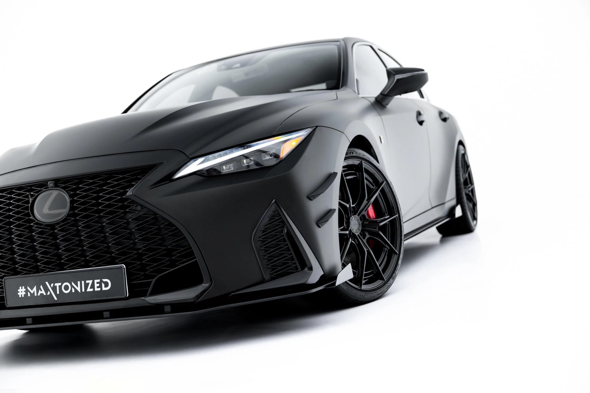 Front Stoßstange Flaps passend für Flaps Lexus IS 500 Mk3 Facelift 2 XE30 schwarz Hochglanz
