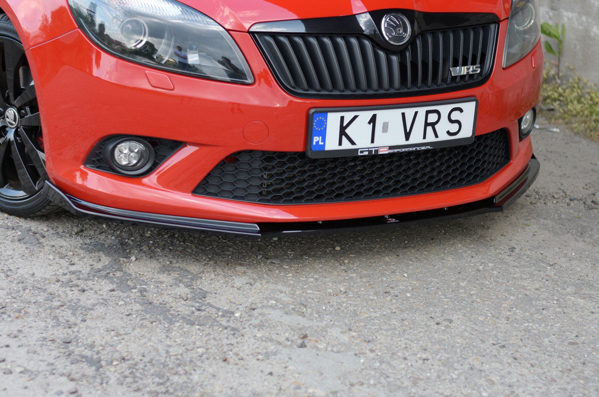 Street+ Spoilerlippe Front Ansatz passend für Skoda Fabia RS Mk2 schwarz matt