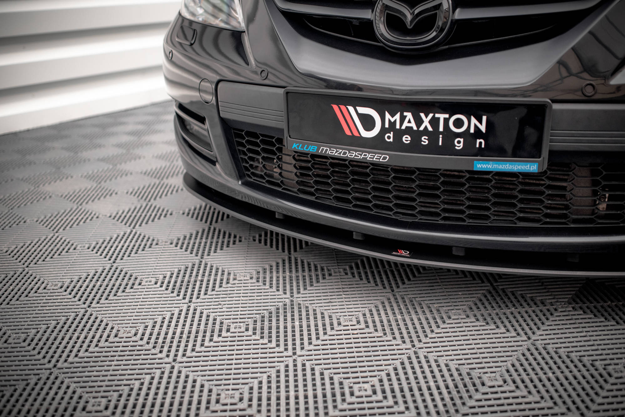 Street Pro Spoilerlippe Front Ansatz passend für Mazda 3 MPS Mk1 rot