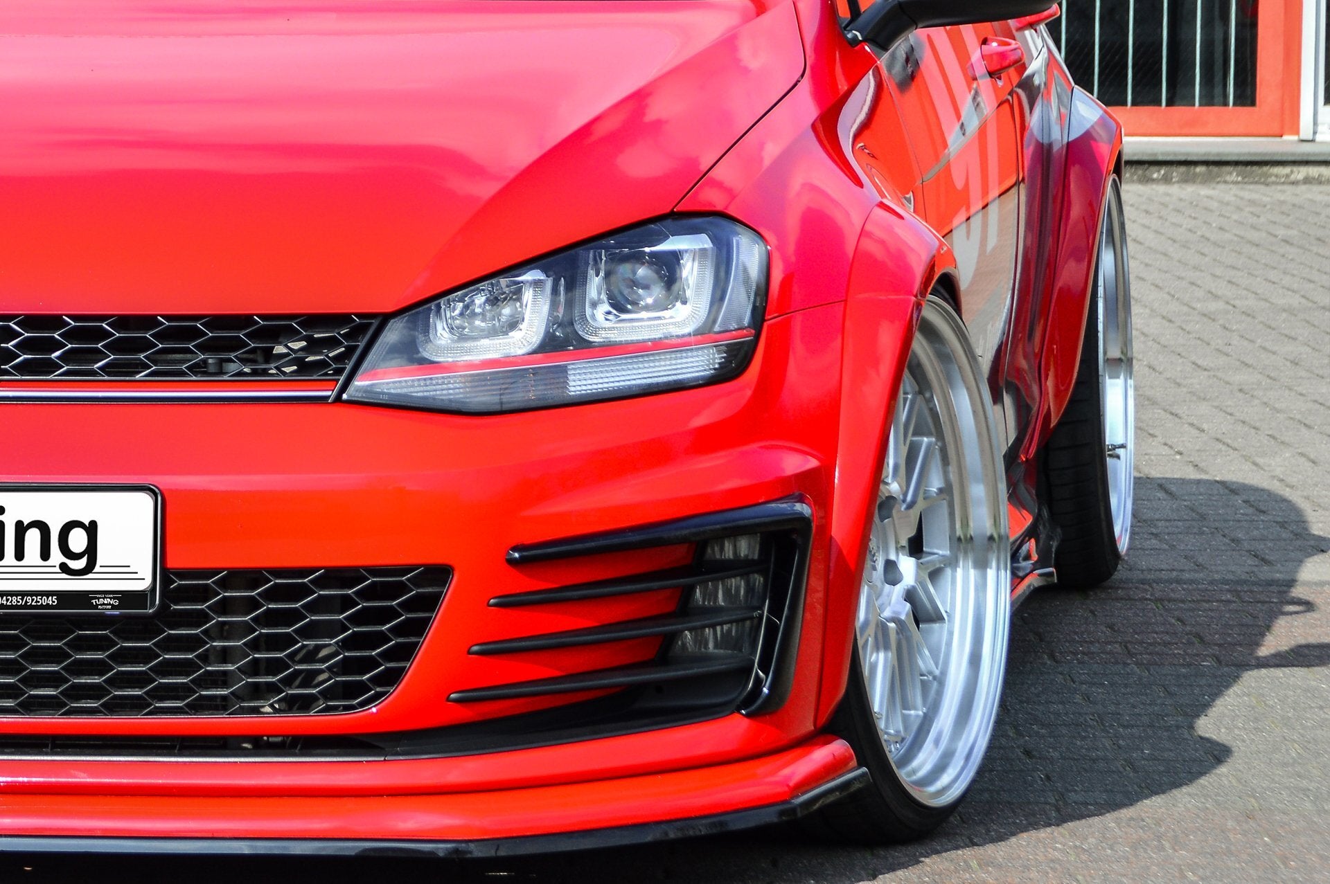 Widebody Kotflügel Verbreiterungssatz aus ABS für VW Golf 7 GTI Schwarz Matt
