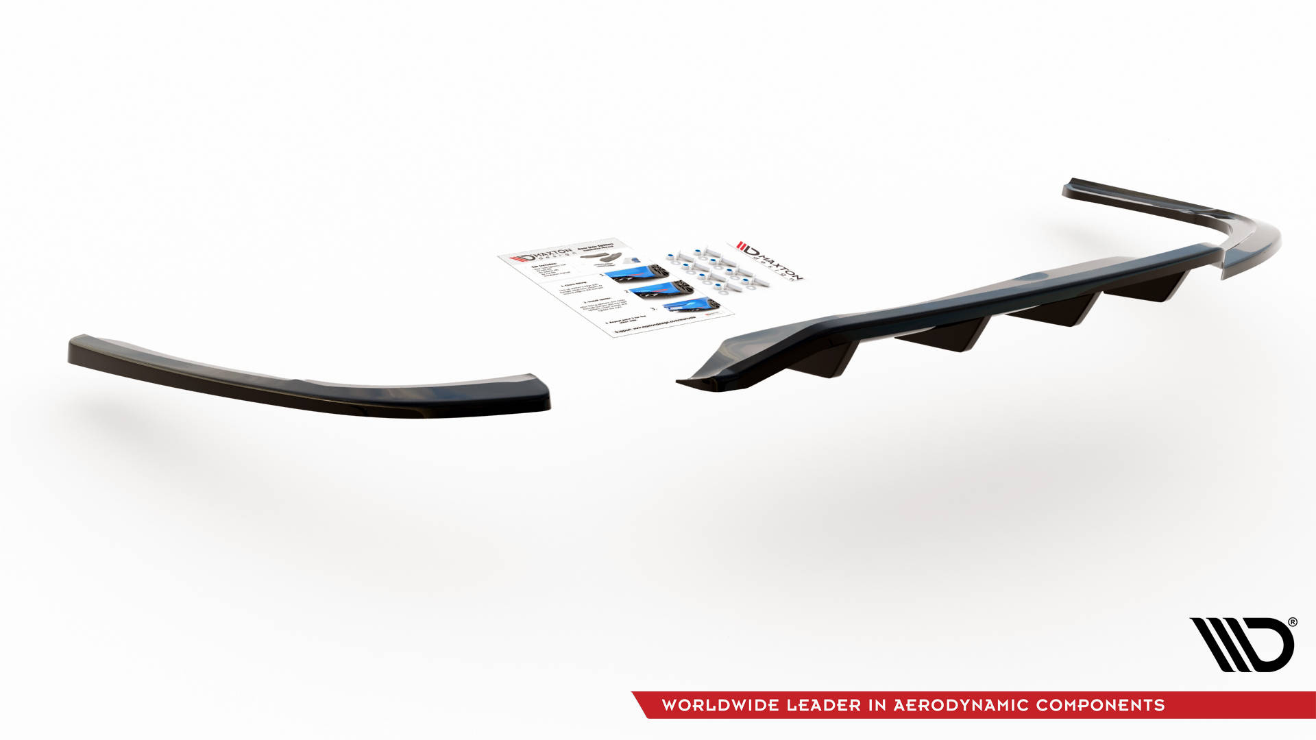 Street+ Mittlerer Diffusor RACE Heck Ansatz passend für Opel Insignia Mk2 schwarz Hochglanz
