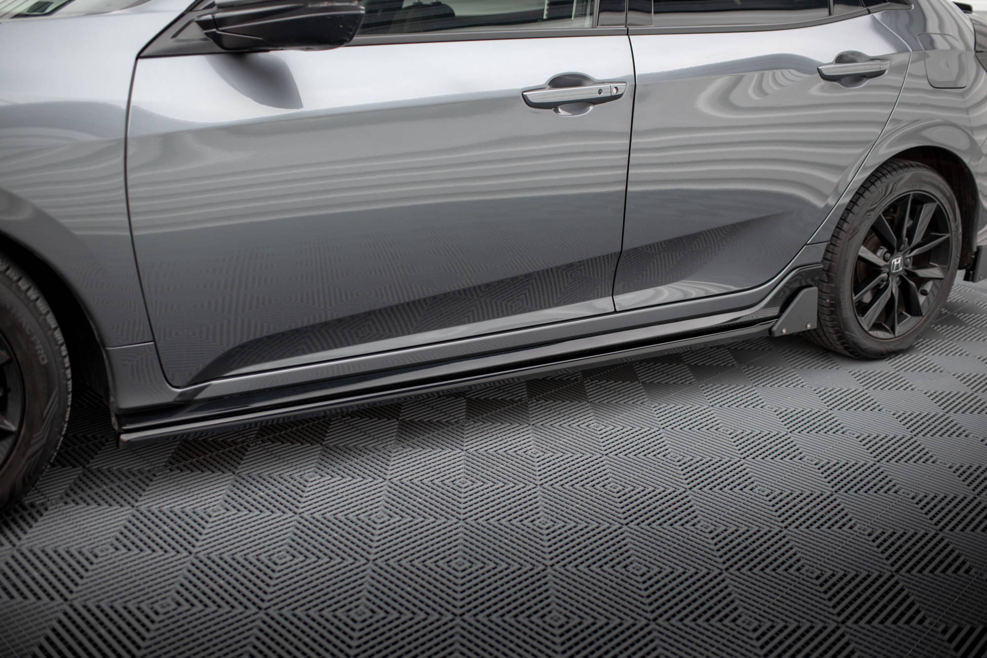 Street+ Seitenschweller Leisten + Flaps passend für Honda Civic Sport Mk 10