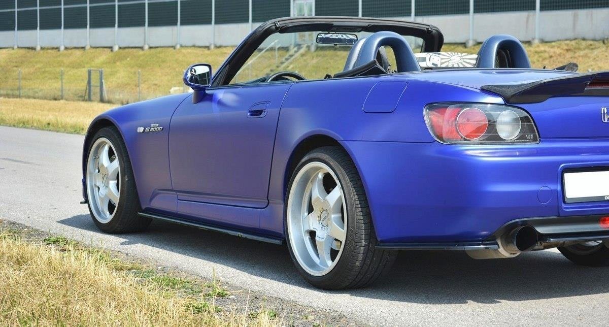 Street+ Seitenschweller Leisten passend für Honda S2000 schwarz Hochglanz