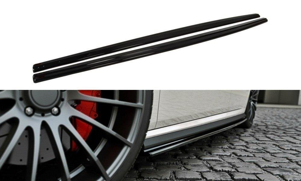 Street+ Seitenschweller Leisten passend für VW Polo GTI Mk5 FL schwarz Hochglanz