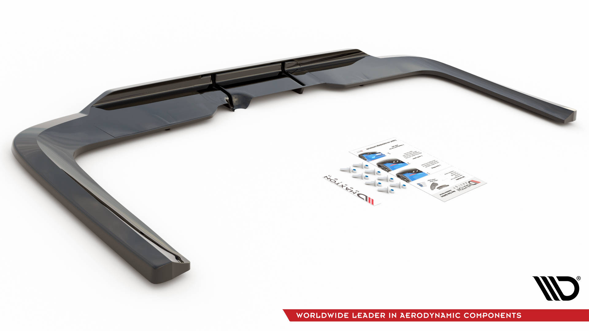 Street+ Mittlerer Diffusor RACE Heck Ansatz passend für Mercedes V-Klasse AMG-Line W447 FL schwarz Hochglanz