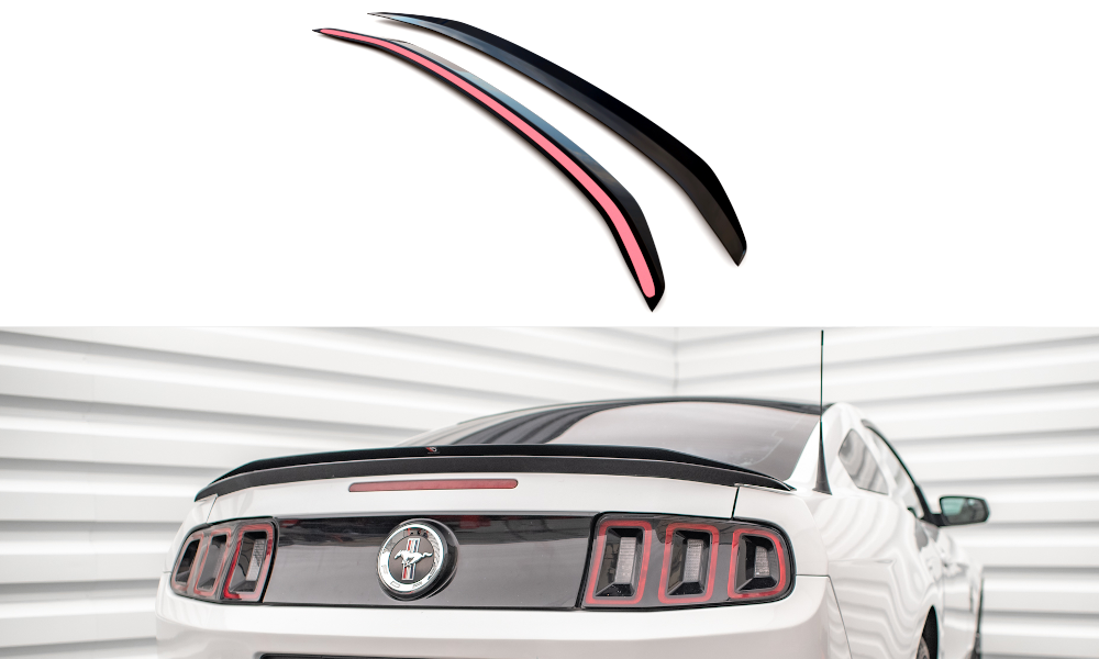 Heck Spoiler Aufsatz Abrisskante passend für Ford Mustang Mk5 FL schwarz Hochglanz