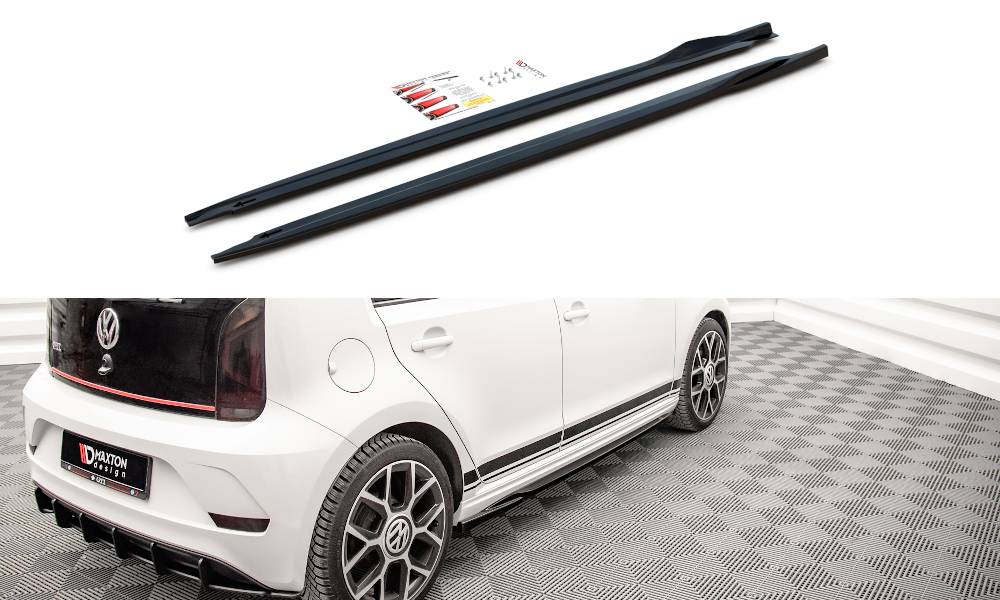 Street+ Seitenschweller Leisten passend für VW Up GTI schwarz Hochglanz