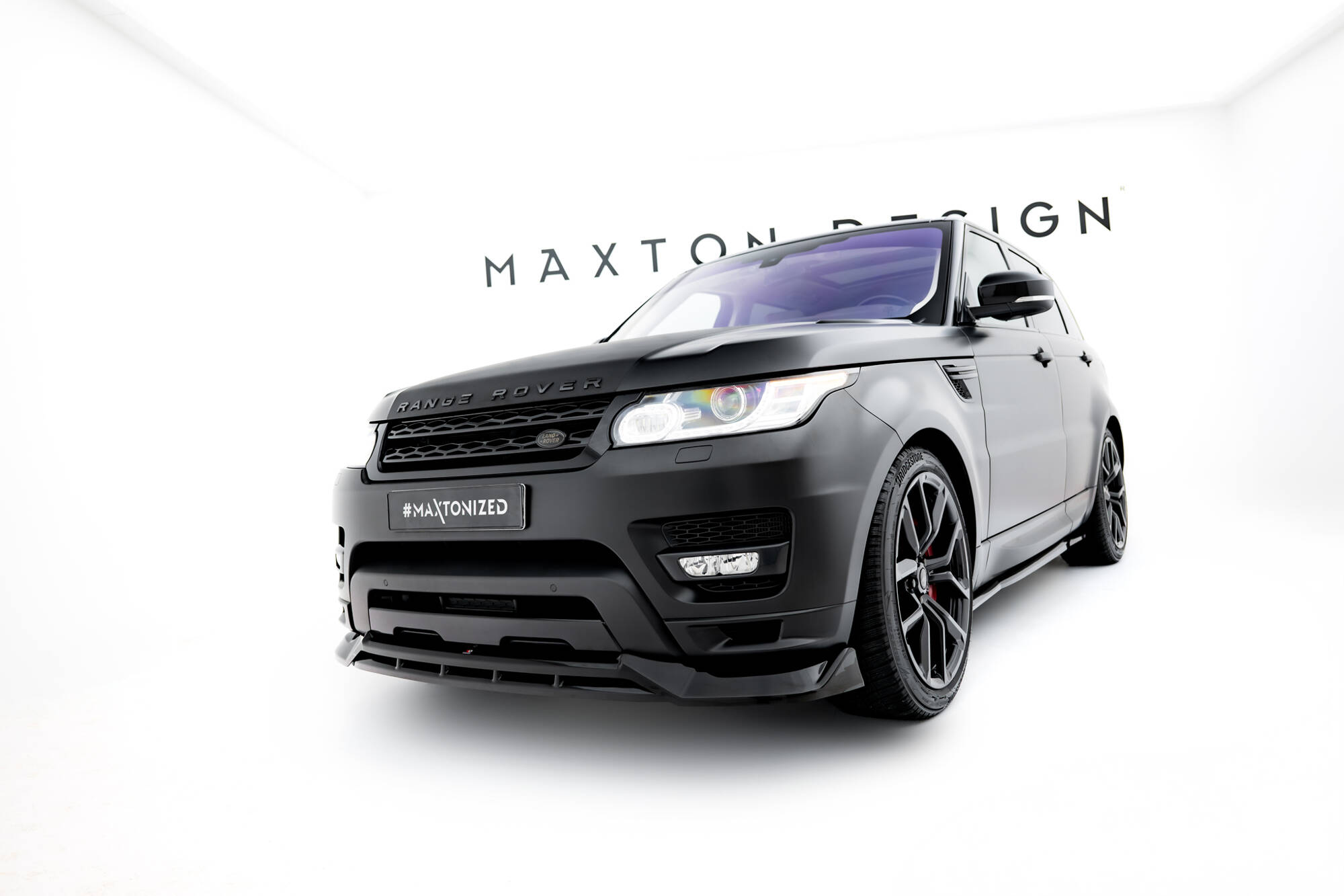 Street+ Spoilerlippe Front Ansatz passend für Land Rover Range Rover Sport Mk2 schwarz Hochglanz