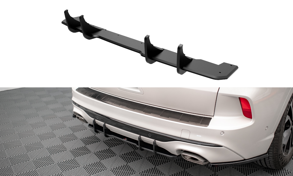 Street Pro Heckschürze Heck Ansatz Diffusor passend für Ford Kuga ST-Line Mk3 schwarz-rot