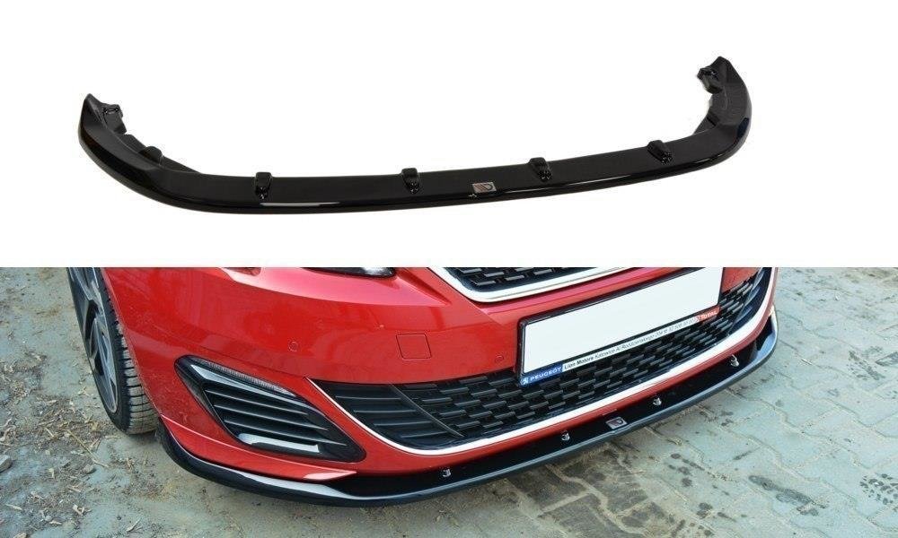 Street+ Spoilerlippe Front Ansatz V.2 passend für Peugeot 308 II GTI schwarz Hochglanz