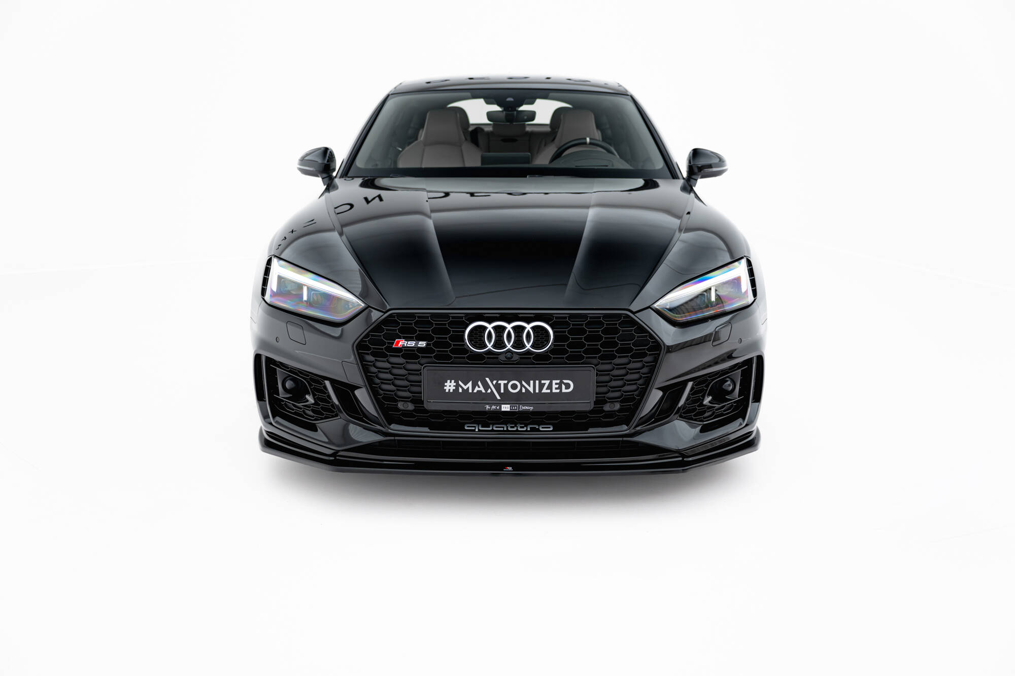 Front Ansatz V.2 für Audi RS5 Coupe / Sportback F5 schwarz Hochglanz