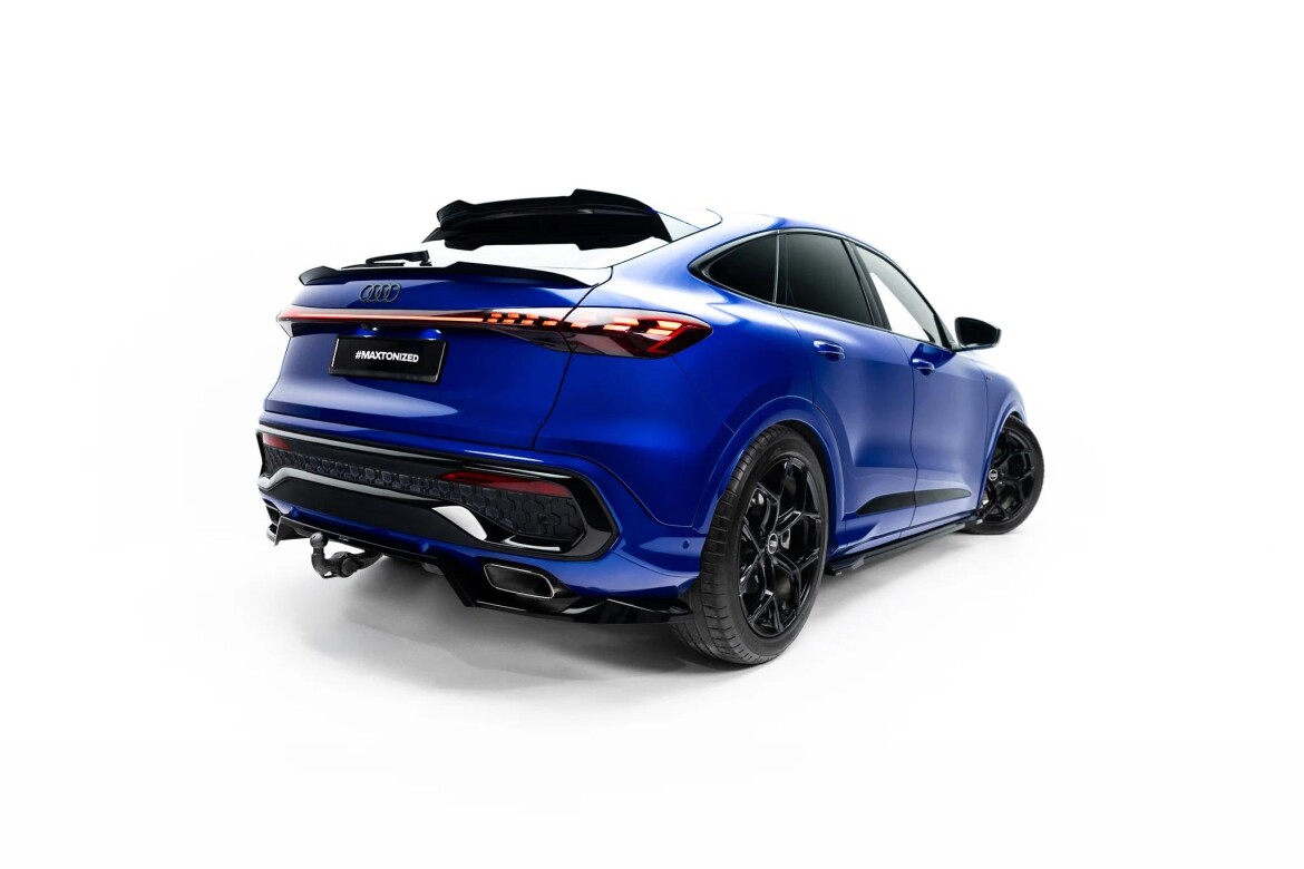 Diffusor RACE passend für Audi Q5 S-Line Sportback / SUV Mk3 schwarz Hochglanz