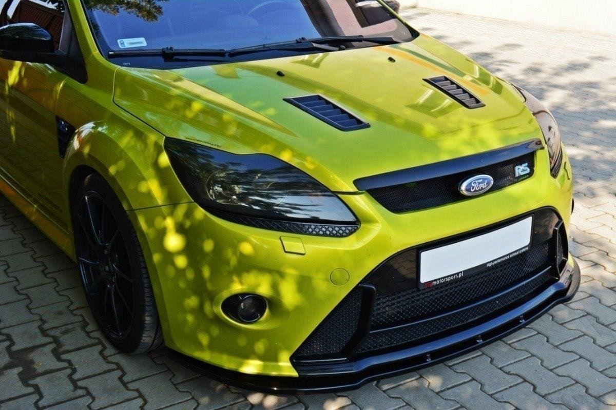 Street+ Spoilerlippe Front Ansatz V.1 passend für Ford Focus RS Mk2 schwarz Hochglanz