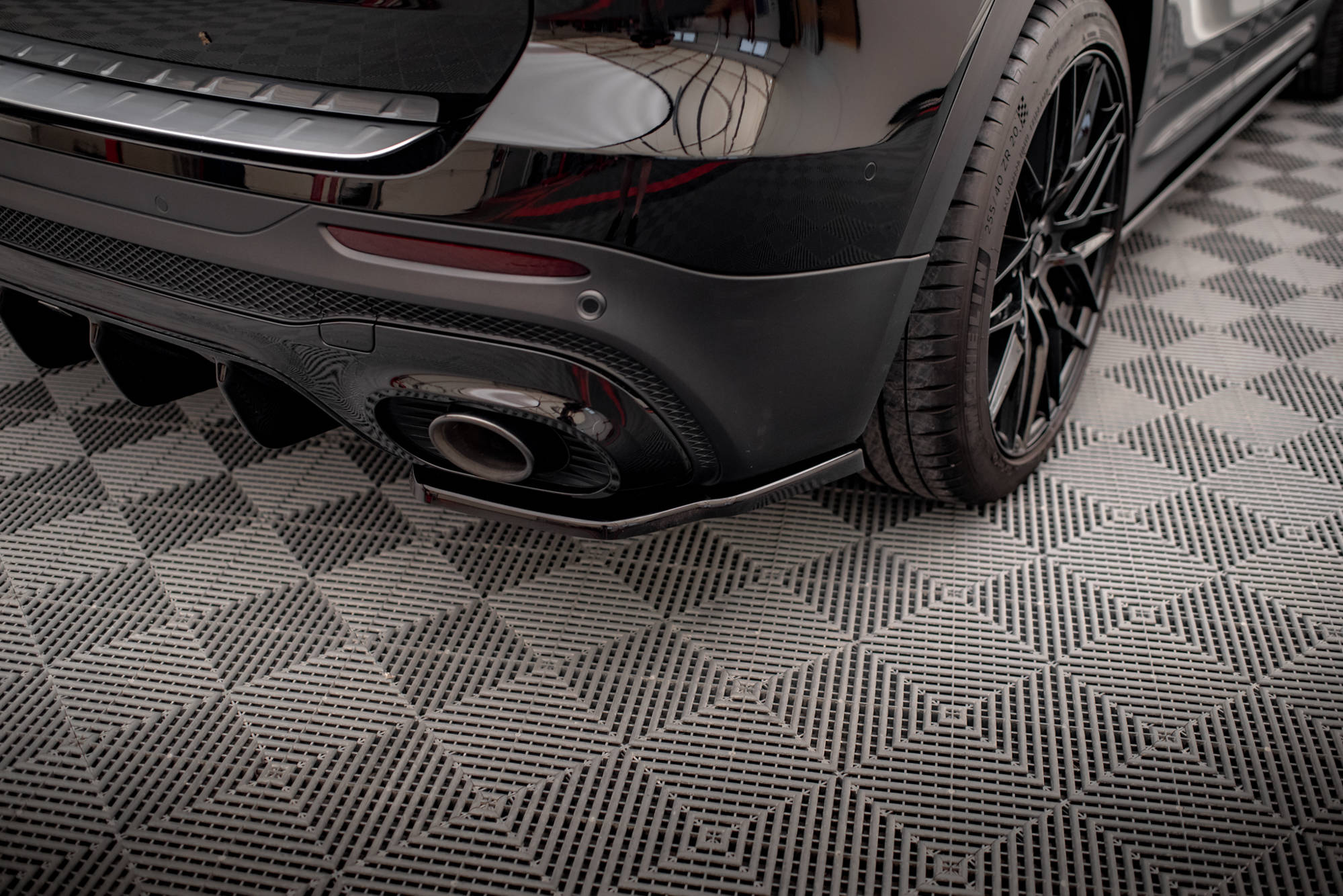 Street+ Heck Ansatz Flaps passend für Mercedes-AMG GLB 35 / AMG-Line X247 schwarz Hochglanz