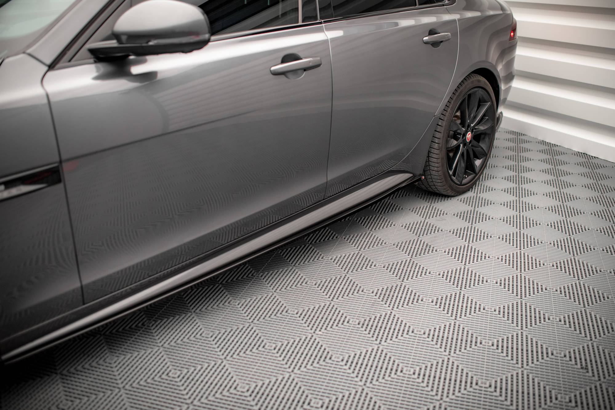 Street+ Seitenschweller Leisten passend für Jaguar XF R-Sport Mk2 schwarz matt